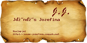 Jónás Jozefina névjegykártya